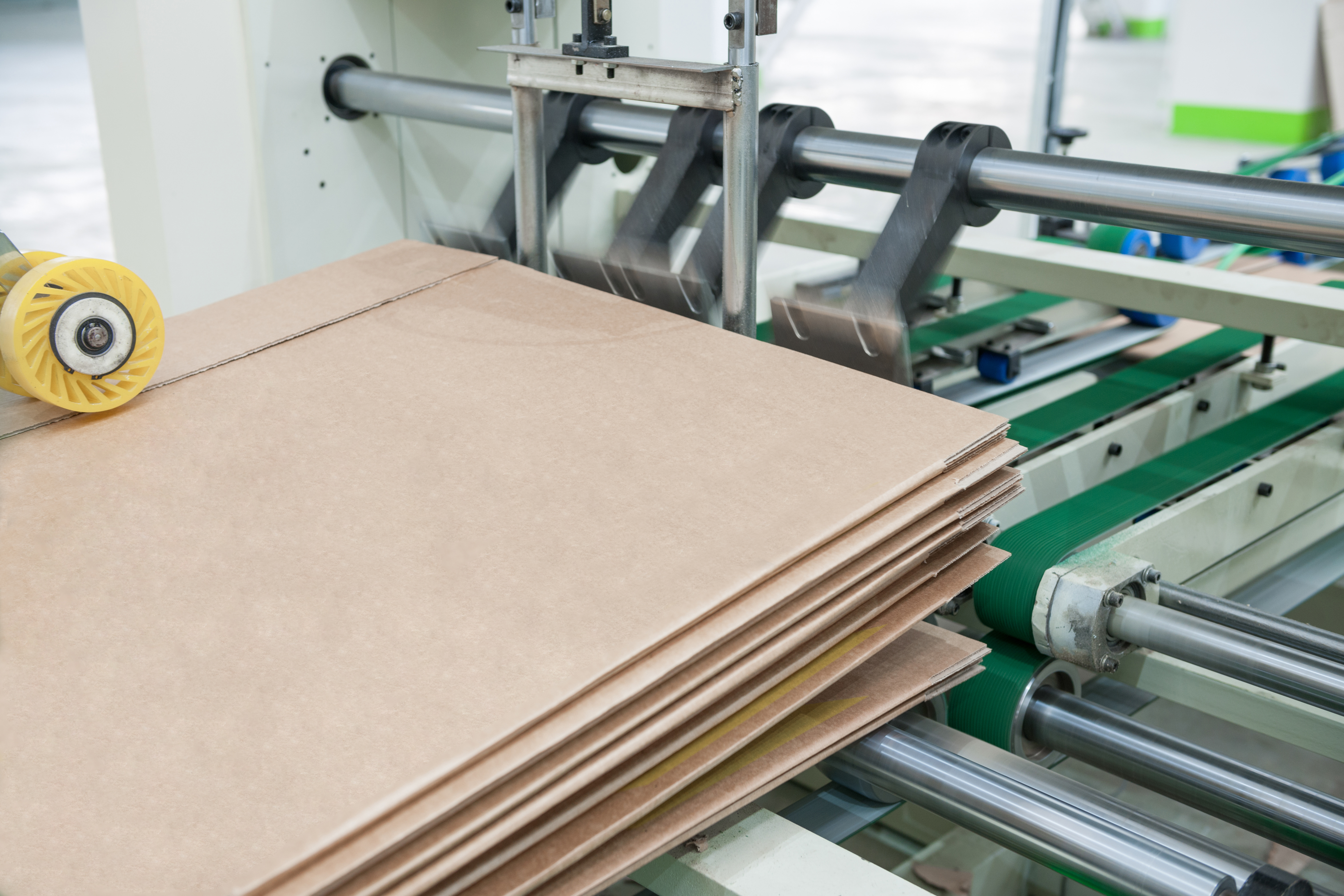 workshop for the production of cardboard packaging